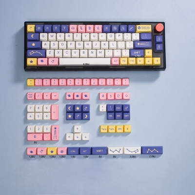 Astrology 104+30 XDA profile Keycap PBT DYE Sublimation 1.75U 2U Keys for 60 61 64 84 96 87 104 108 Keyboard